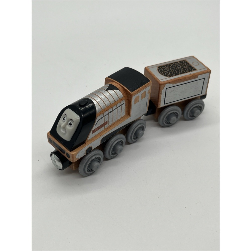 Thomas & Friends Wood Spencer Engine & Tender Set FHM42 Wooden Railway Train - Picture 3 of 16